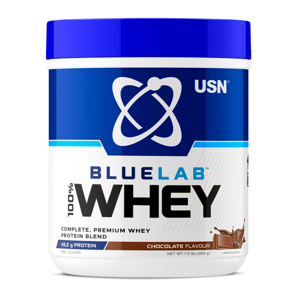 USN BlueLab 100% Premium Whey БЛЮЛАБ 100% ВЕЙ ПРЕМИУМ ПРОТЕИН со вкусом шоколада, порошок, 454 гр  #1