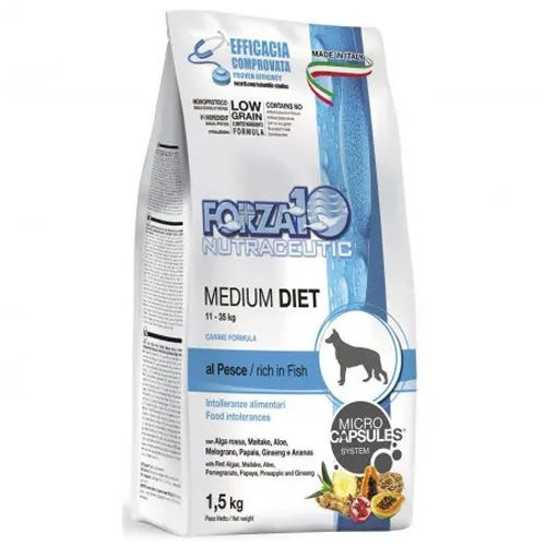 Forza10 Diet Medium Pesce Fish 24 11 / Сухой Монобелковый корм Форза для собак Средних пород Рыба, 1,5 #1