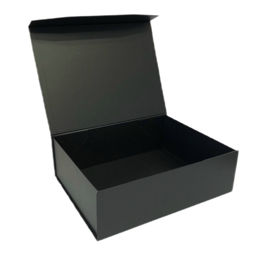 Коробка подарочная большая на магнитах 42х33х13 см, черная  #1