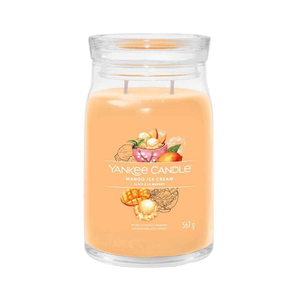 Yankee Candle Свеча ароматическая "Мороженое из манго", 16 см х 9 см, 1 шт  #1