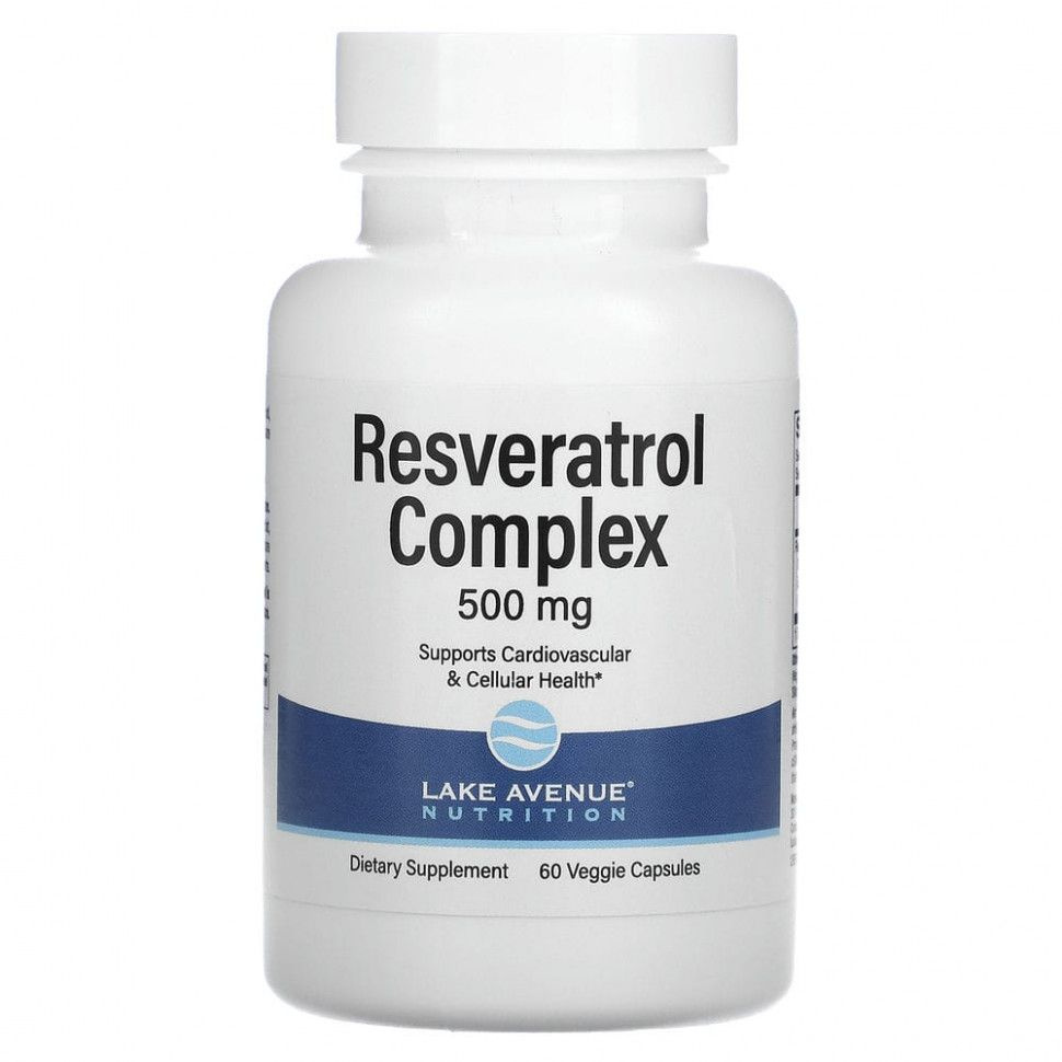 Lake Avenue Nutrition, Комплекс с ресвератролом, 500 мг, 60 капсул #1