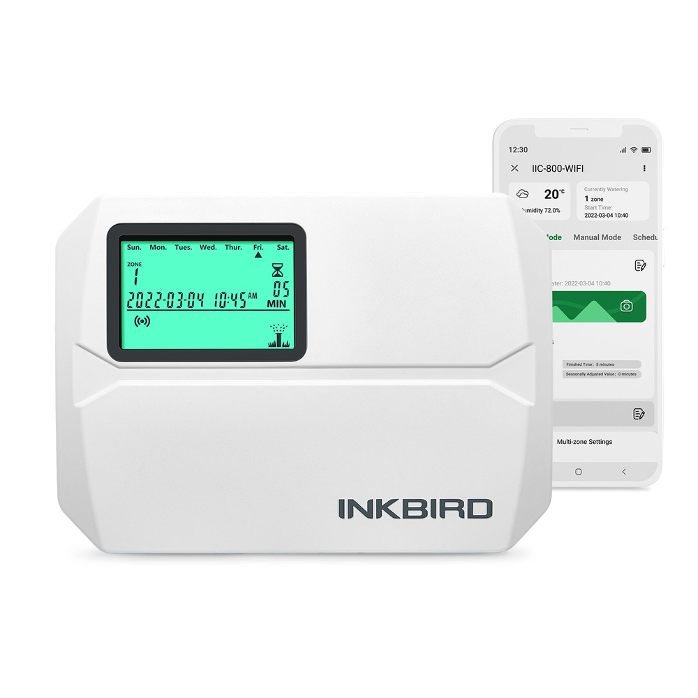 Контроллер полива INKBIRD IIC-800-WIFI, дисплей, 8 зон полива, поддержка WI-FI  #1