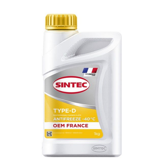 Антифриз Sintec OEM France Type-D yellow -40 1кг #1