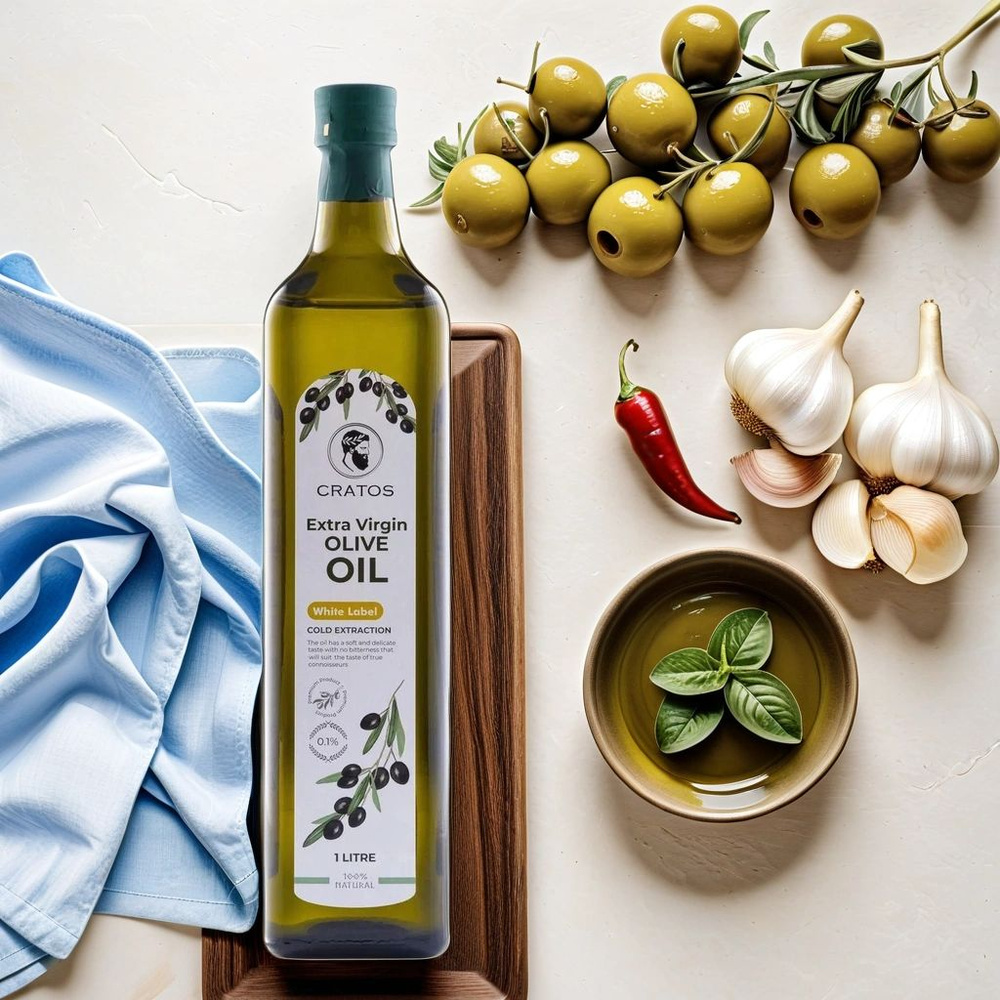 Масло оливковое CRATOS Extra Virgin1л #1