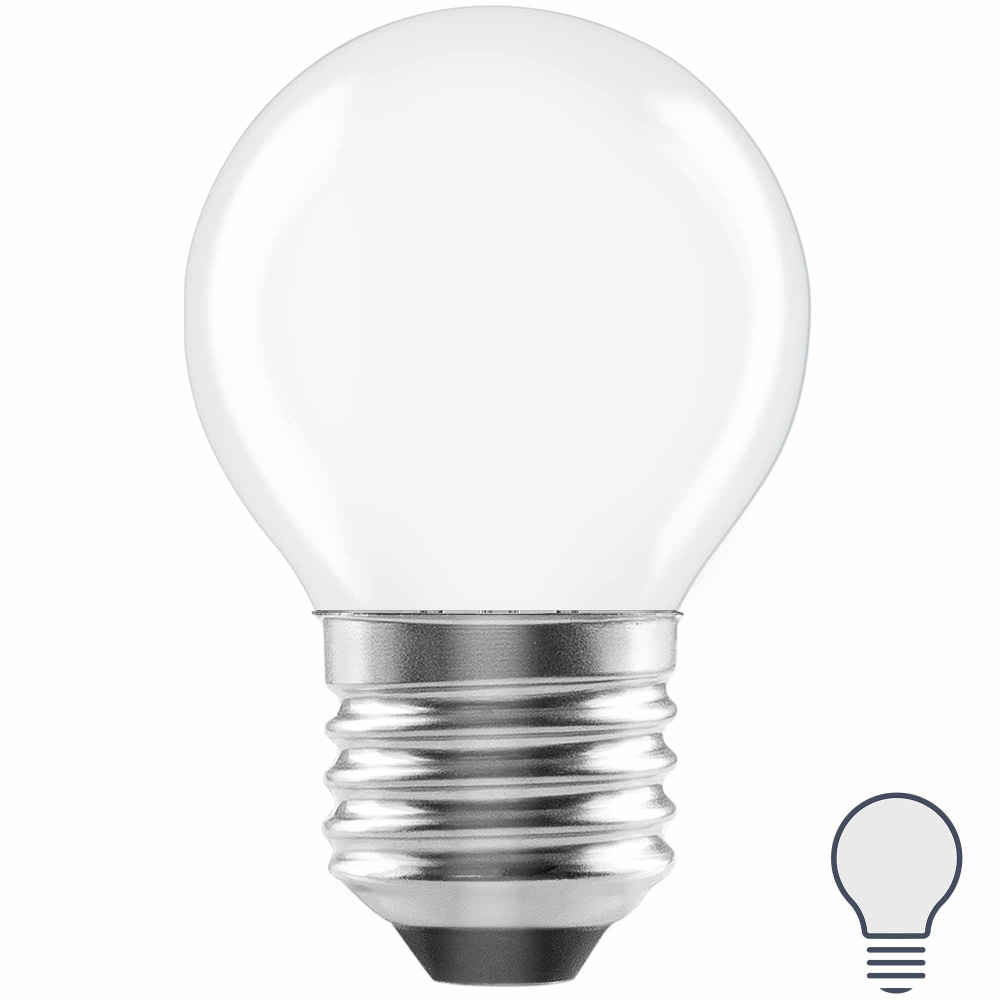 Lexman Лампочка Лампа светодиодная E27 220-240 В 6 Вт шар матовая 750 лм нейтральный белый свет, E27, #1