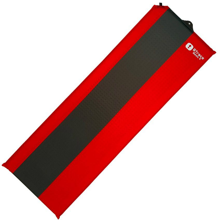Ковер самонадувающийся BTrace Basic 4 183*51*3,8 см (Красный/Серый)  #1