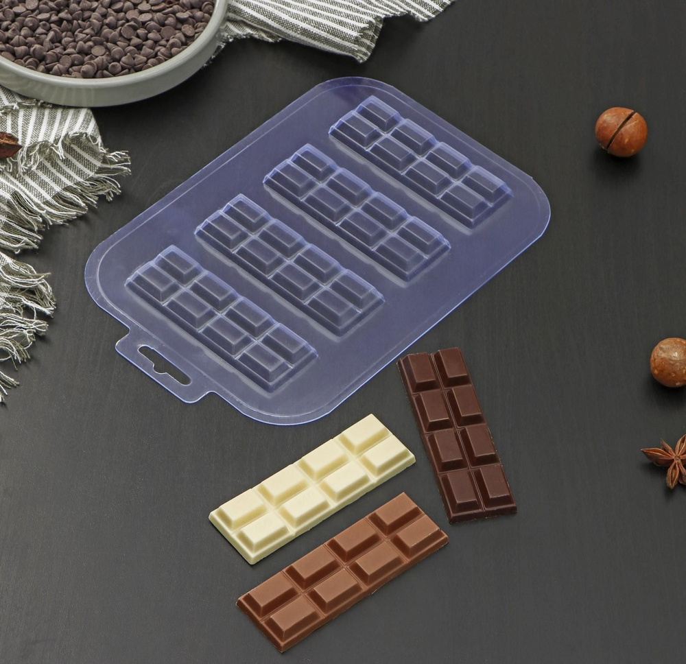 Форма для шоколада и конфет Батончик 2x4 #1