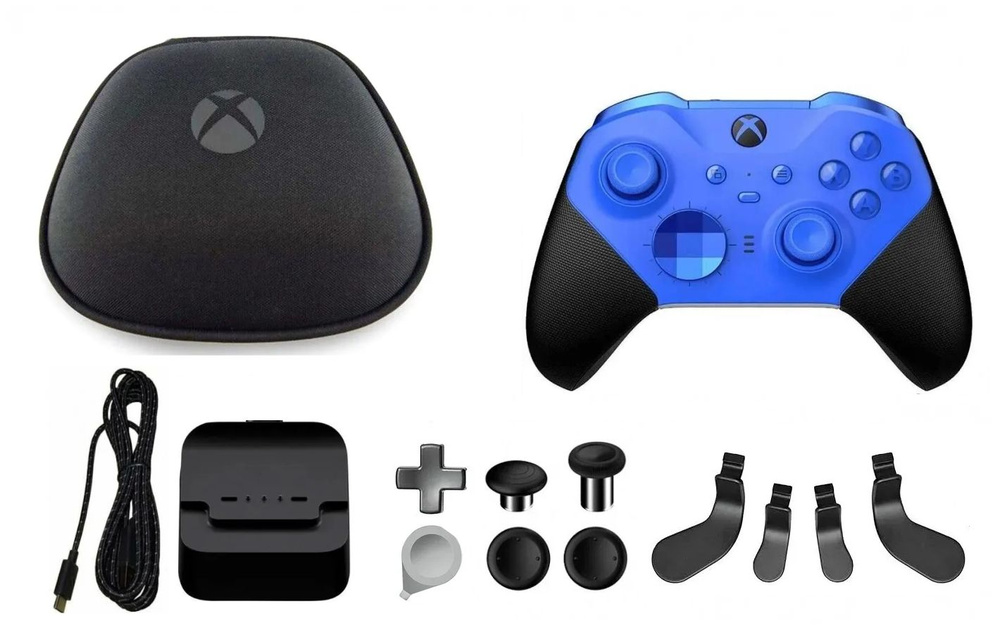 Геймпад Microsoft Xbox Wireless Controller Elite Series 2 Blue Синий в кейсе + полный комплект  #1