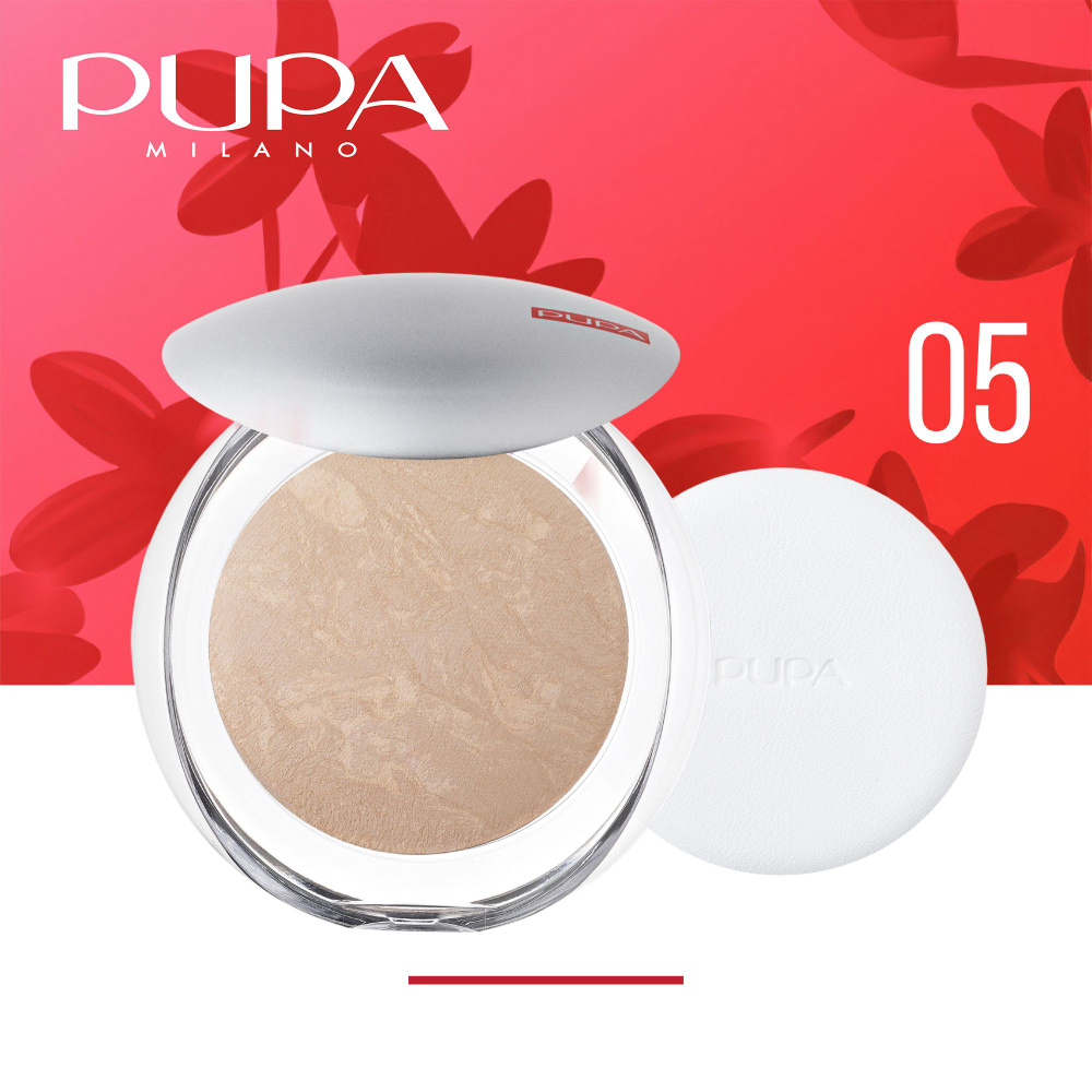 PUPA Пудра запеченная Luminys Baked Face Powder, тон 05 Amberlight #1