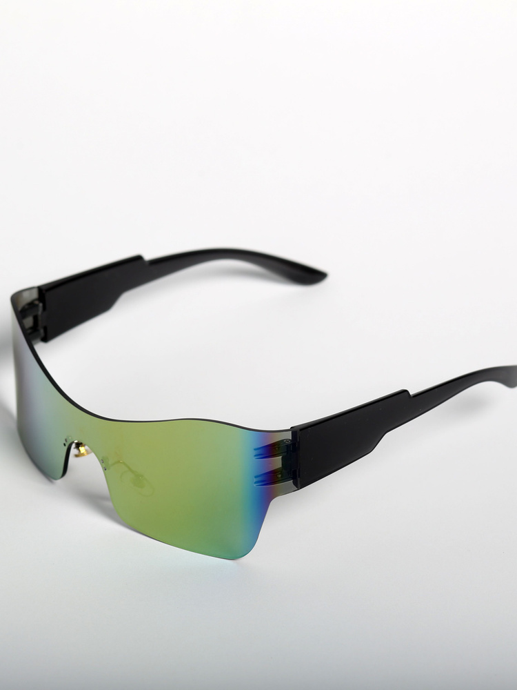 Солнцезащитные очки NeoNon необычной формы в стиле Y2K мужские женские унисекс с линзами и заушниками #1