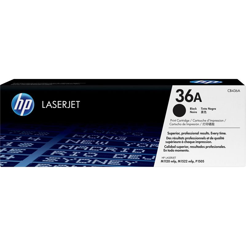 HP Картридж 36A, (CB436A), оригинал, Черный (black), 1 шт #1