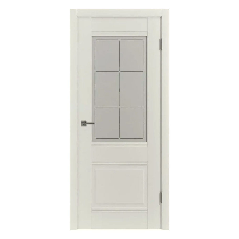 Дверь EMALEX C2 / EMALEX MIDWHITE / CRYSTAL CLOUD (900x2000) + коробка + 5 наличников  #1