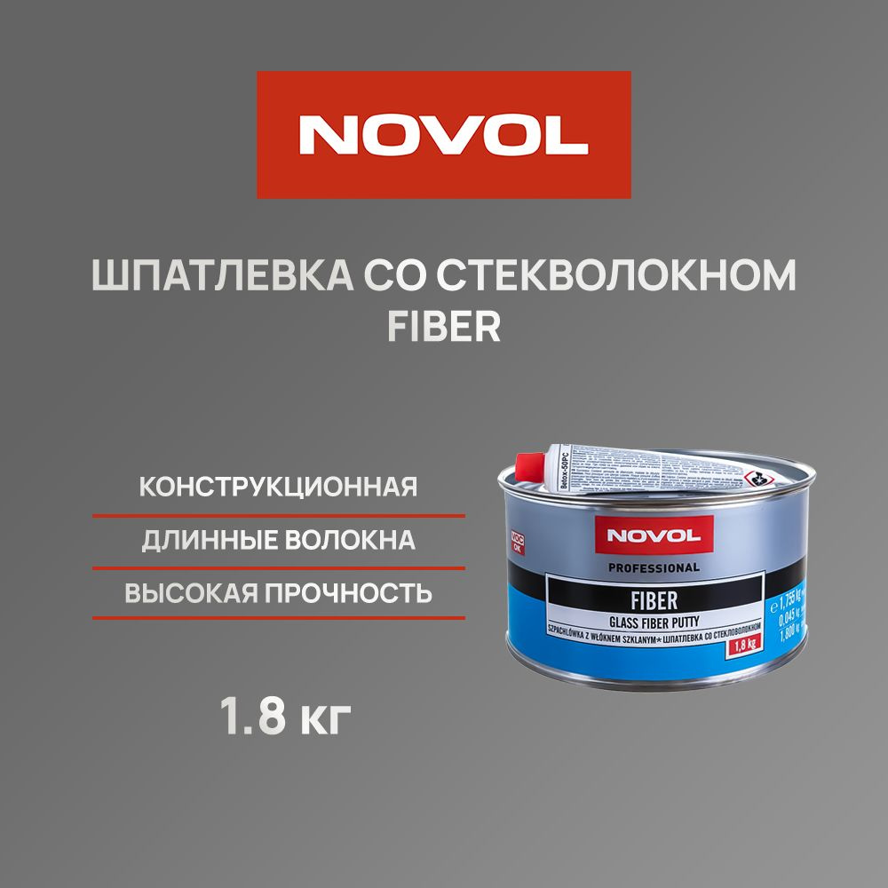 Novol Автошпатлевка, цвет: оливковый, 1800 мл, 1 шт. #1