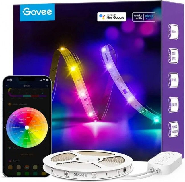 Govee Умная светодиодная лента H619C 10м Wi-Fi/Bluetooth, RGB свет, 24 Вт, 1 шт.  #1