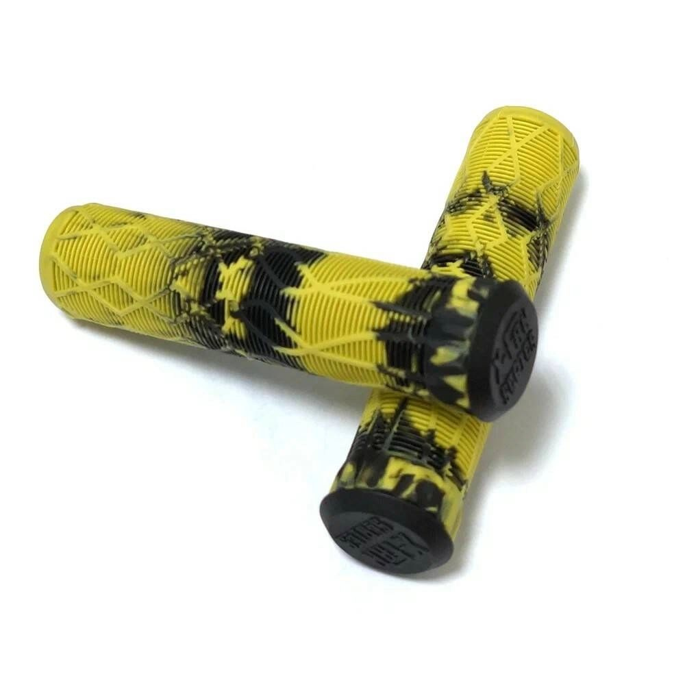 Рукоятки руля (грипсы, комплект) для трюкового самоката 2шт с барендами Tech Team BL 115/S22 Black-Yellow #1