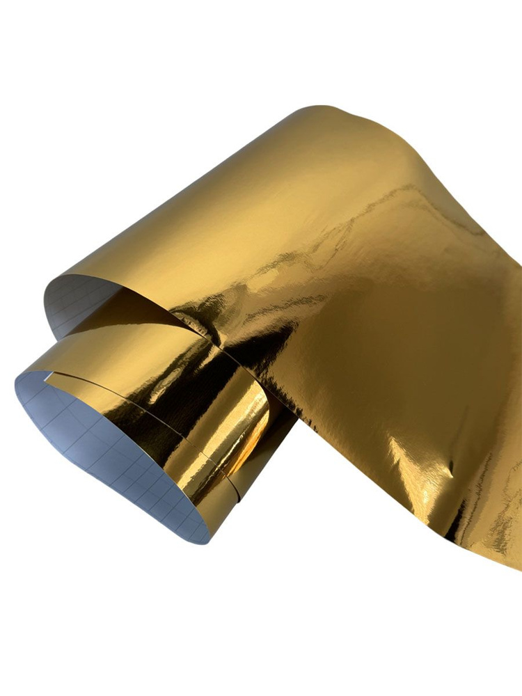 SunGrass / Виниловая самоклеющаяся пленка глянцевая золотистая для авто и мебели - 152х50 см  #1