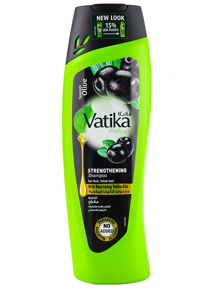 Vatika SPANISH OLIVE Strengthening Shampoo, Dabur (Ватика ИСПАНСКАЯ ОЛИВКА Шампунь УКРЕПЛЕНИЕ для тусклых #1