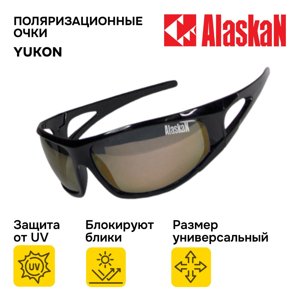 Очки солнцезащитные мужские Alaskan AG19-02 Yukon brown (жестк.чехол), очки поляризационные мужские для #1