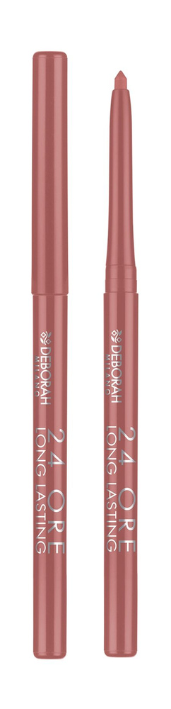 DEBORAH MILANO Карандаш для губ автоматический 24 Ore Long Lasting Lip Pencil, 0,4 г, 08 Розовый нюд #1