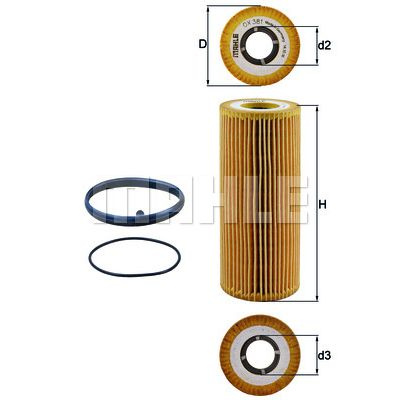 Фильтр масляный для Ауди А4 Б7 2004-2009, Audi A4 B7 фильтр масляный KNECHT OX381D, oem 06E115562C  #1