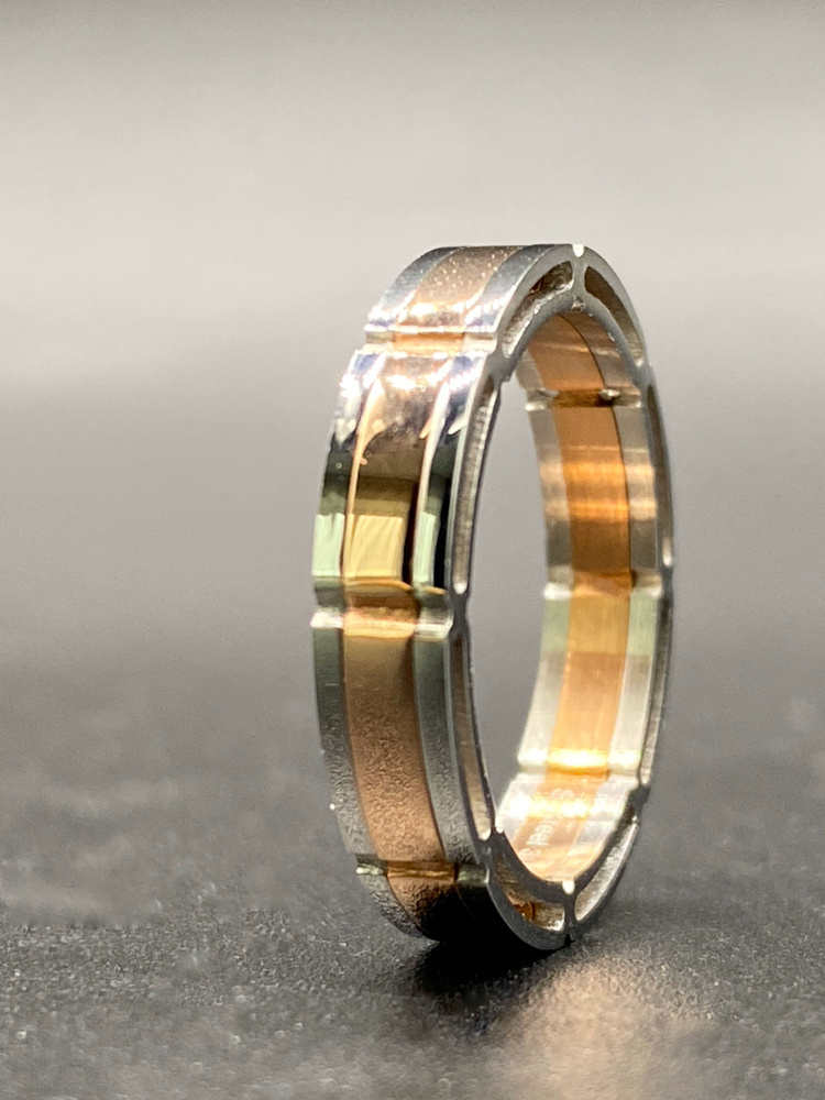 Премиальная японская бижутерия.кольцо унисекс из стали 316L с PVD покрытием розовое золото. размер 21 #1