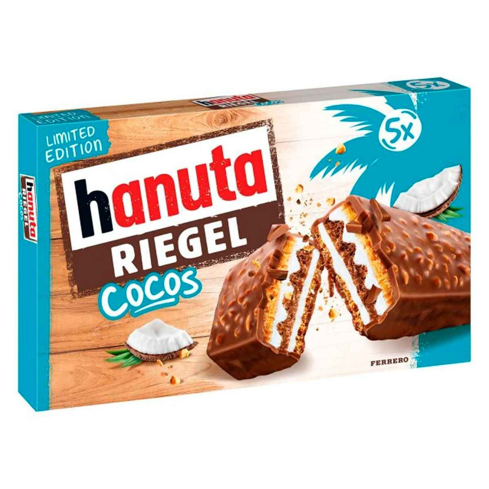 Вафли Ferrero Hanuta Riegel Cocos (Германия), 172,5 г #1