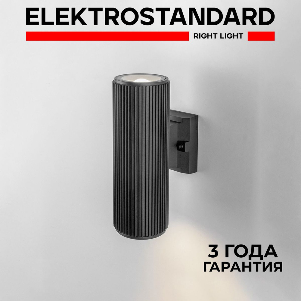 Уличный светильник настенный в современном стиле Elektrostandard Strict IP54 1403 TECHNO серый  #1