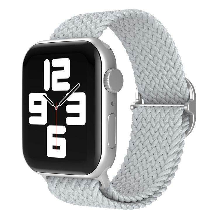 Нейлоновый ремешок для Apple Watch 1-9 / SE / ULTRA (42/44/45/49 мм), регулируемый по длине, светло-серый #1