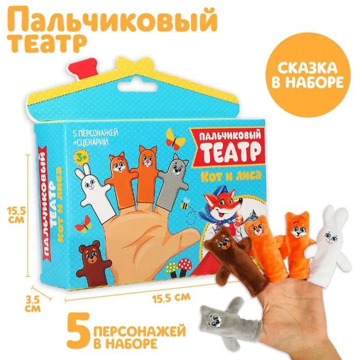 Пальчиковый театр Milo Toys Кот и лиса #1