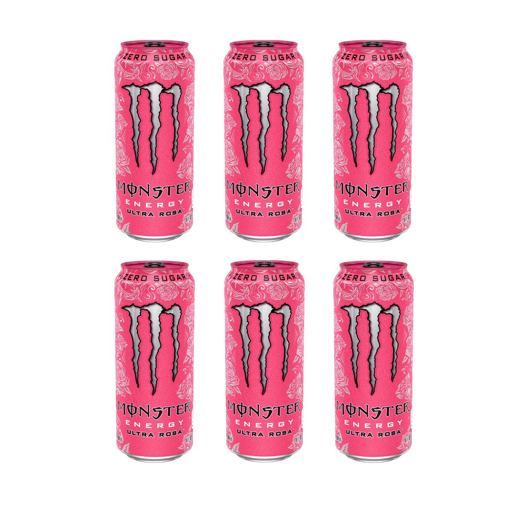 Энергетик без сахара Monster Energy Ultra Rose 6шт по 500мл из Европы  #1