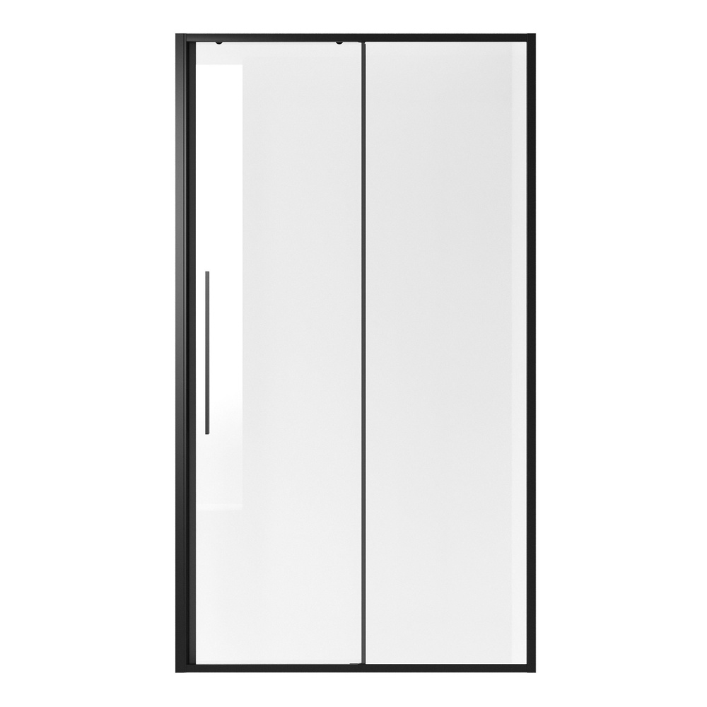 Душевая дверь в нишу Niagara Nova NG-84-13AB (130*195) черный матовый, стекло прозрачное, 1 место  #1