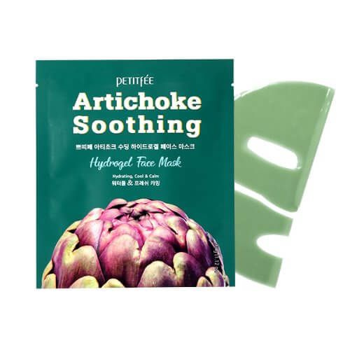 Petitfee Противоотёчная гидрогелевая маска с артишоком Artichoke Soothing Hydrogel Face Mask  #1