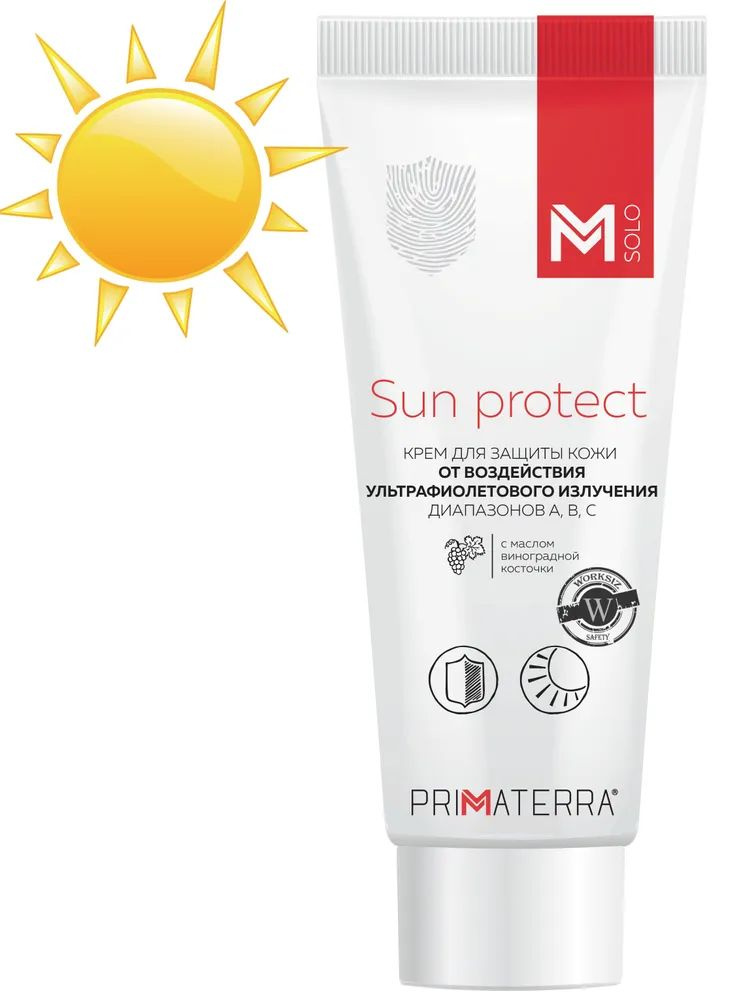 Крем для защиты кожи от воздействия ультрафиолетового излучения диапазонов А, В, С MSolo Sun Protect, #1