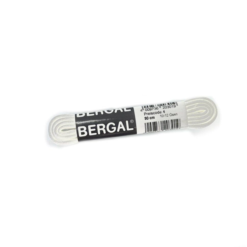 Шнурки Bergal 8203001 круглые тонкие 90 см. белые #1