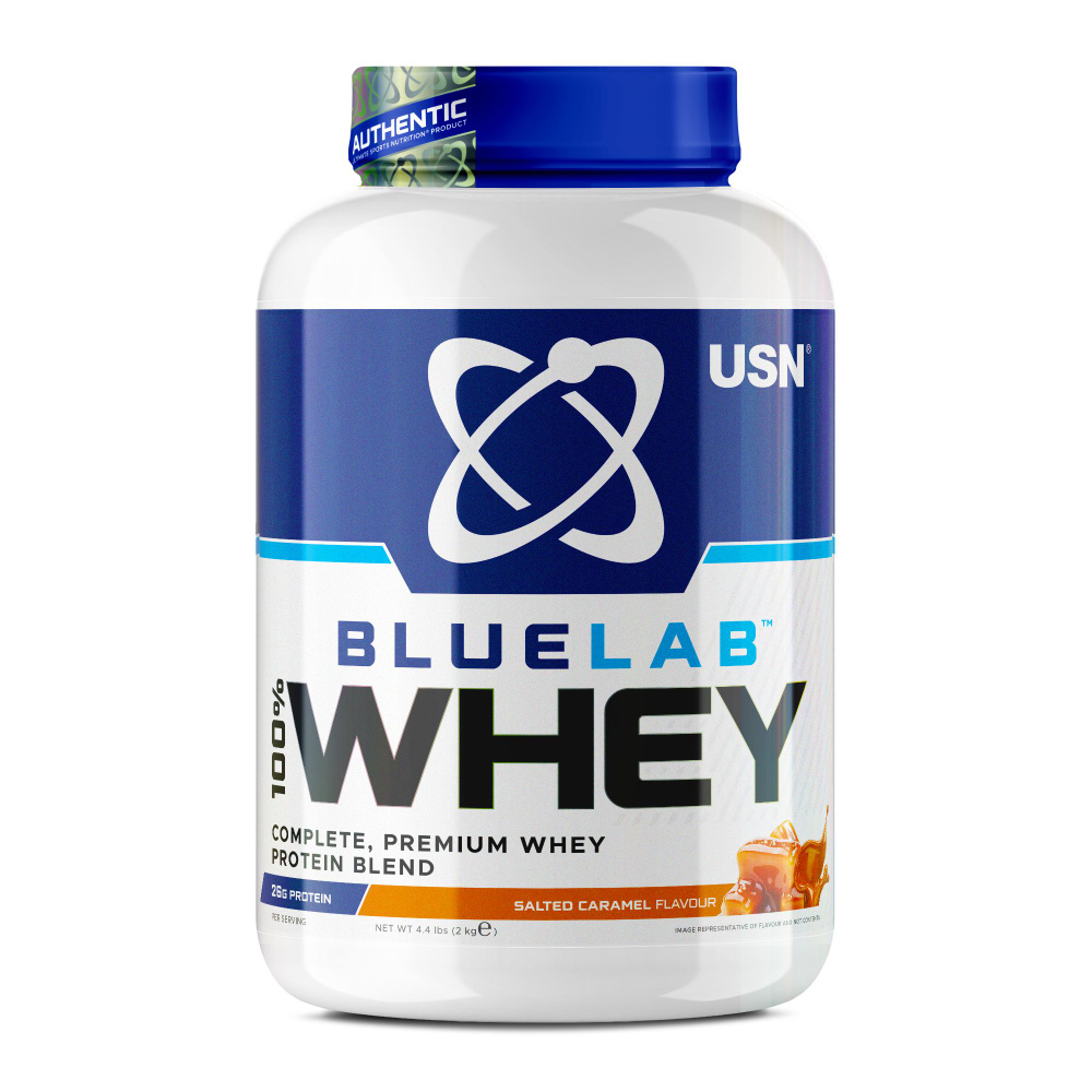 USN Протеин сывороточный, BlueLab Whey 2000 грамм (Соленая карамель)  #1