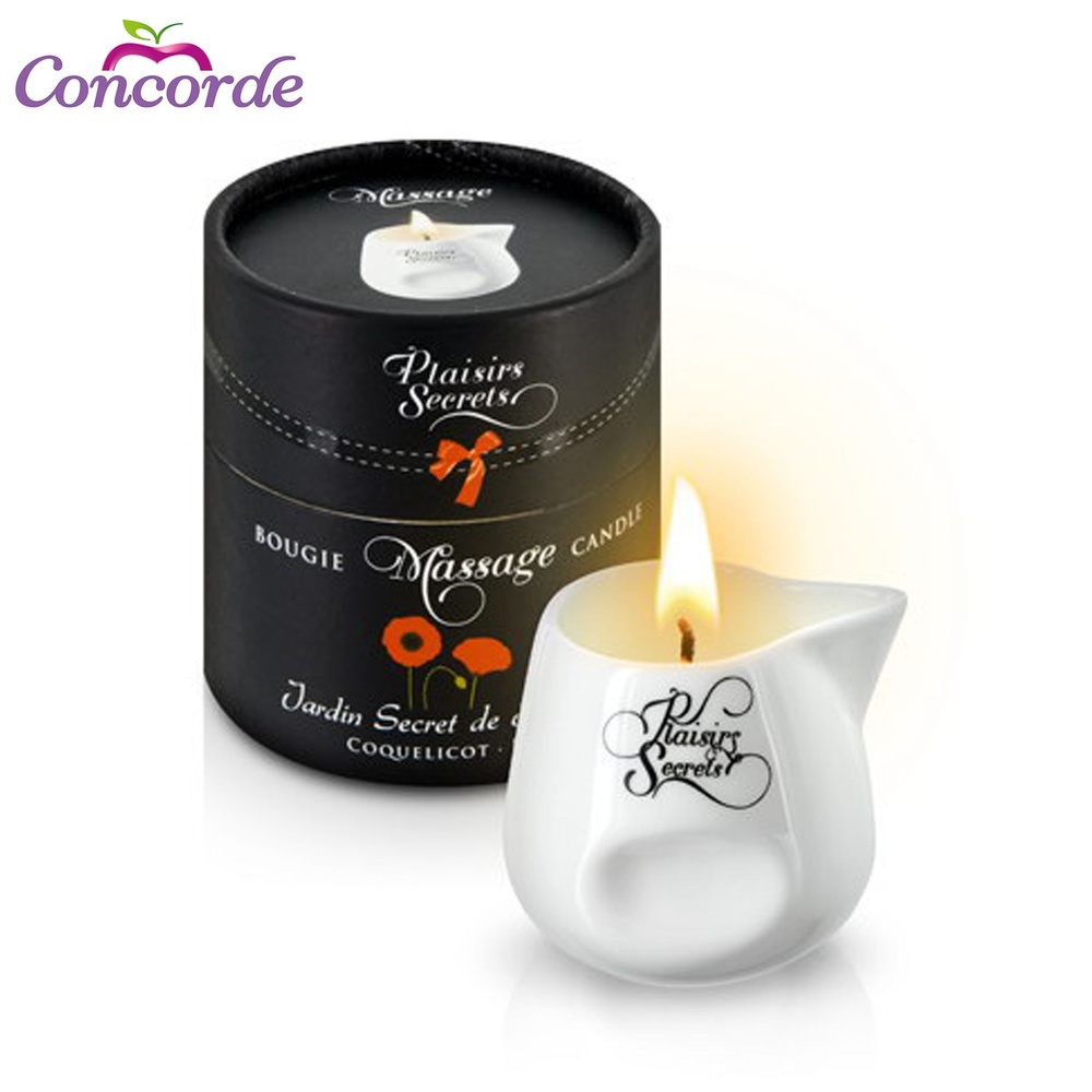 CONCORDE Свеча с массажным маслом MASSAGE CANDLE COQUELICOT, Мак (80 мл) #1