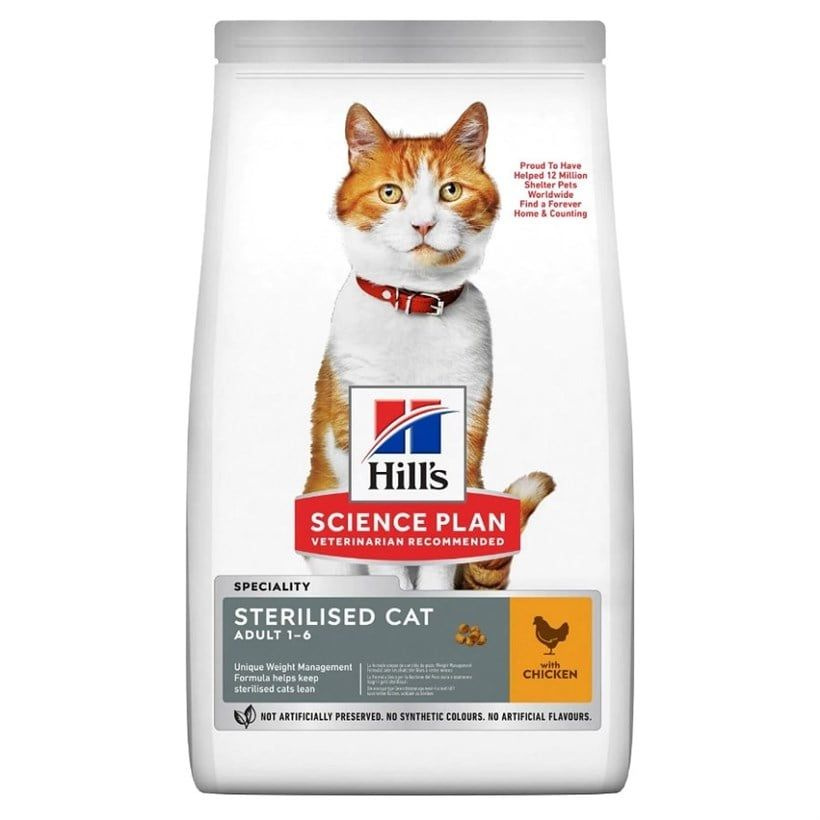 Корм для стерилизованных кошек Hill's Science Plan Sterilised Cat Young Adult с курицей 3кг  #1