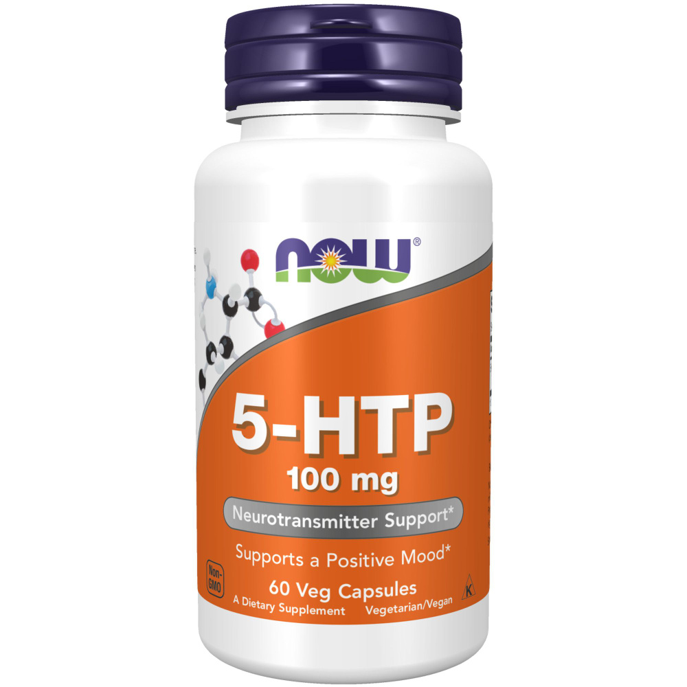 NOW 5-гидрокситриптофан, 5-HTP, 100 мг 60 капсул #1