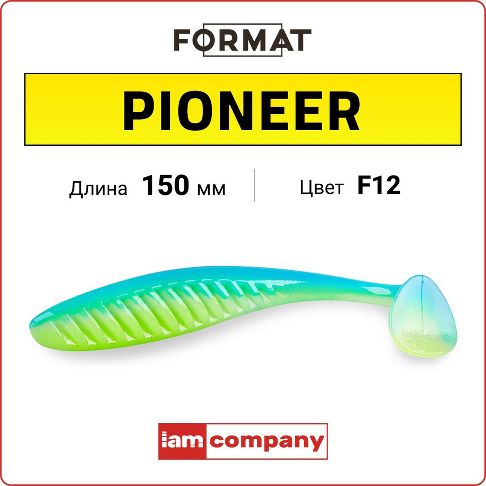 Приманка силиконовая Format PIONEER 150 мм цв. F12 / уп. 3 шт / Для летней рыбалки / Мягкая приманка #1