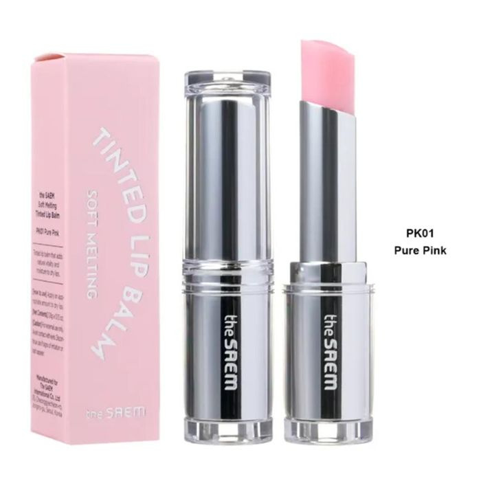 The Saem Тинт-бальзам для губ 3,8г Soft Melting Tinted Lip Balm, оттенок PK01 Pure Pink  #1