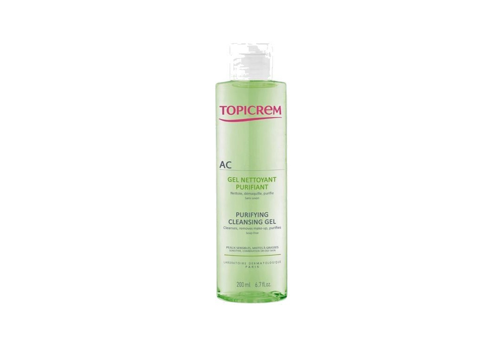 Очищающий гель для жирной и комбинированной кожи Topicrem AC Purifying Cleansing Gel, 200 мл  #1