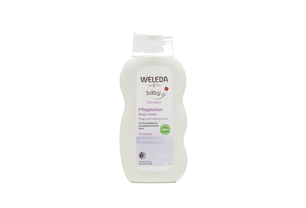 Молочко для гиперчувствительной кожи с алтеем Weleda White Mallow Body Lotion, 200 мл  #1