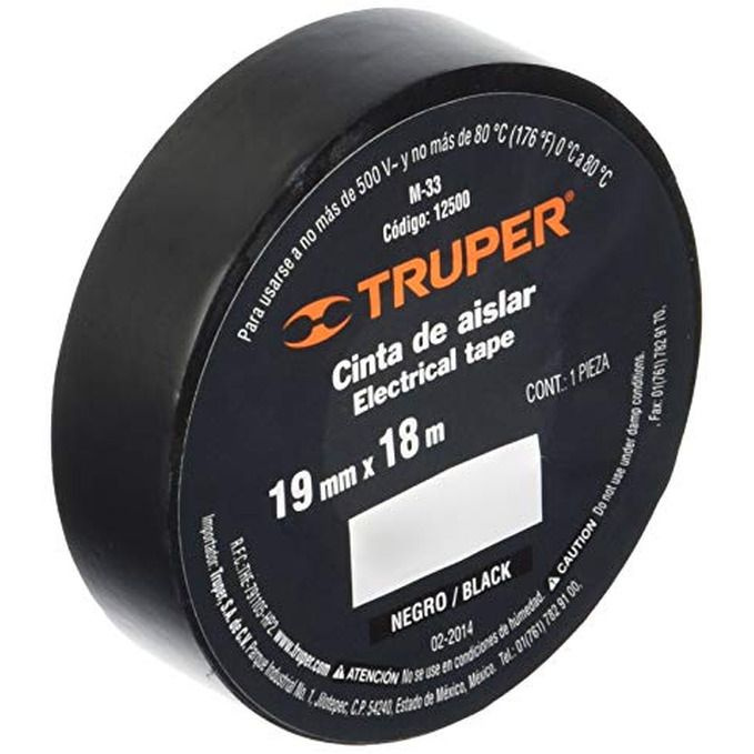 Изолента Truper ПВХ 19мм черная 12500 #1