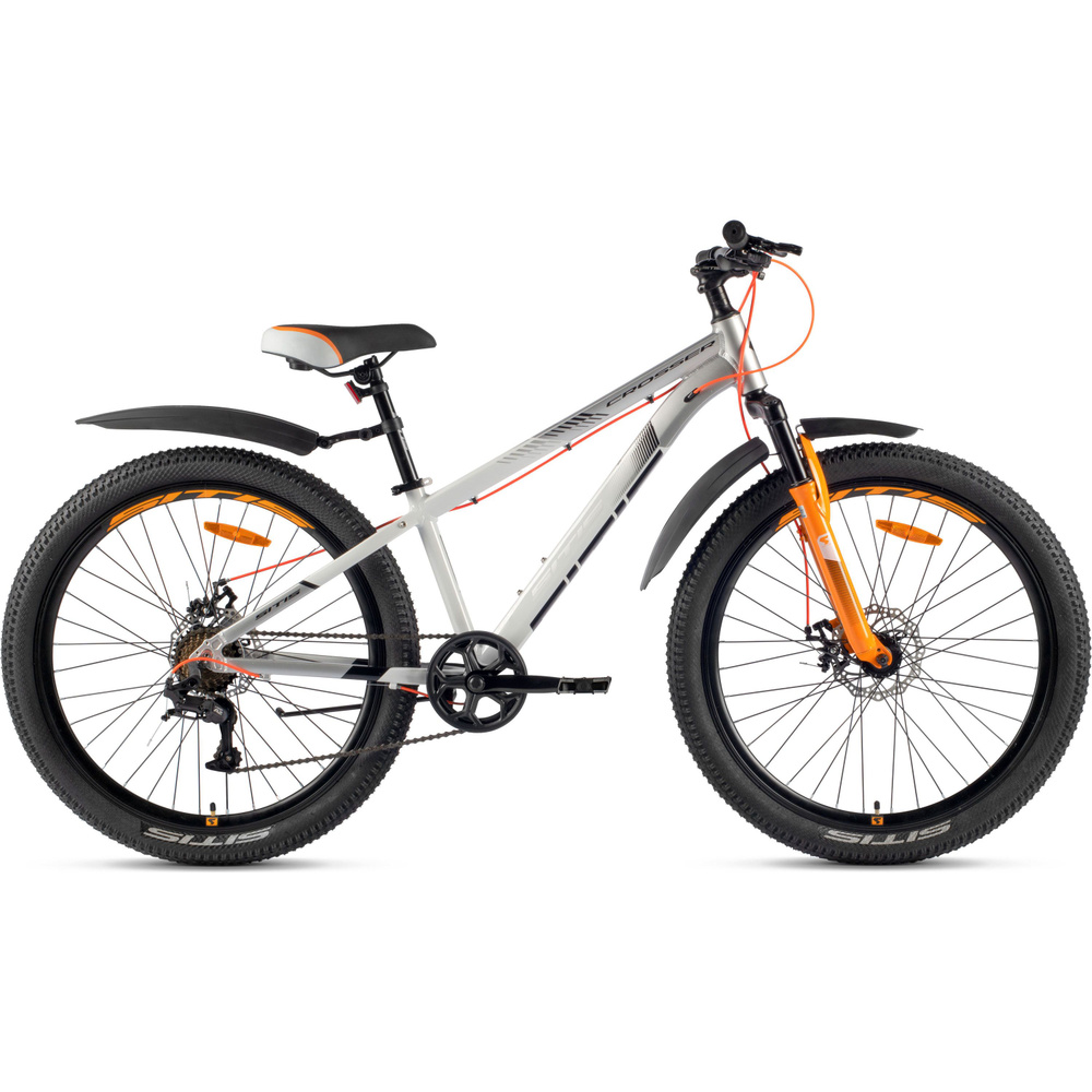 Велосипед горный SITIS CROSSER 26 MD (2024) White-Grey-Orange хардтейл подростковый для мальчиков, алюминиевый, #1