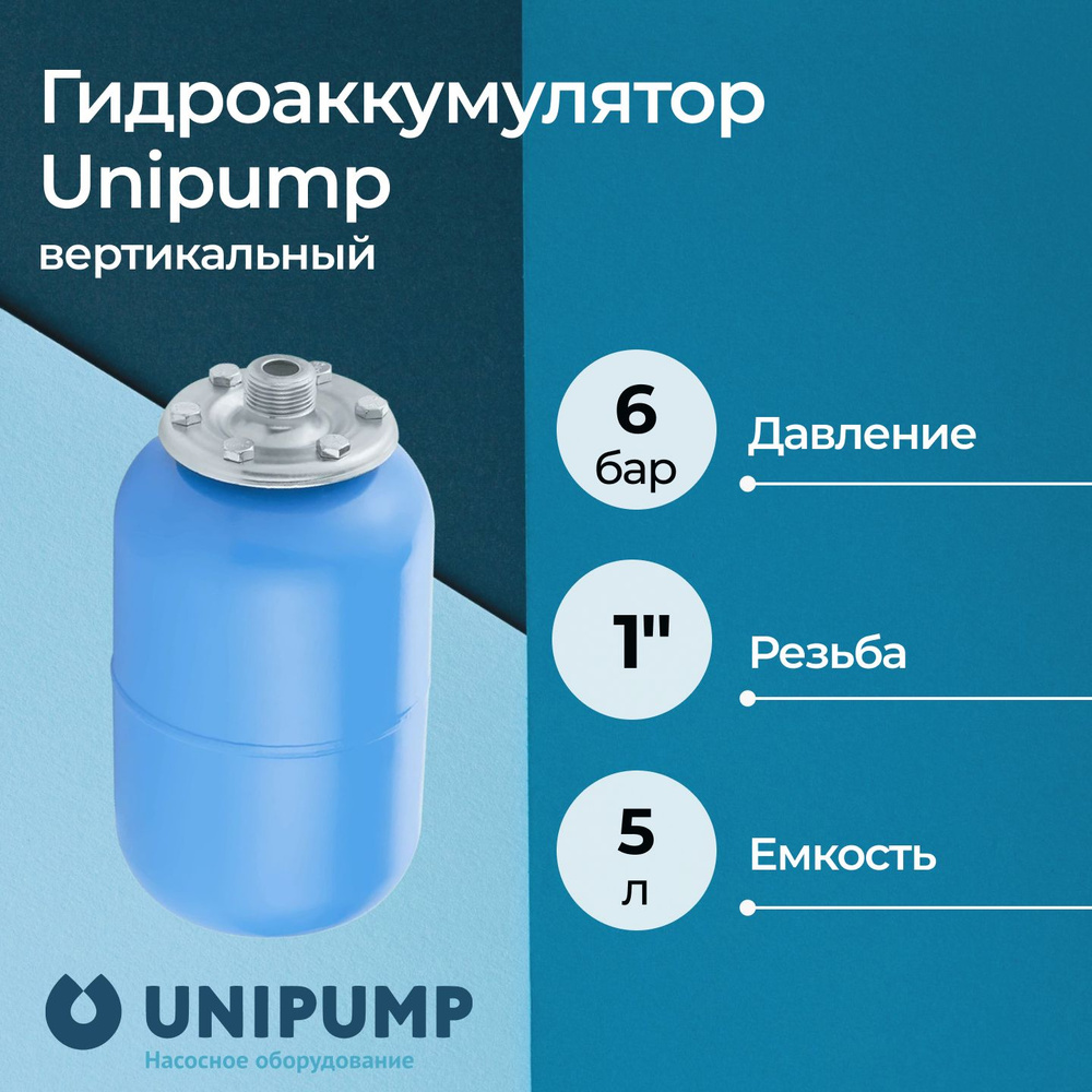 Гидроаккумулятор Unipump вертикальный 5 л #1