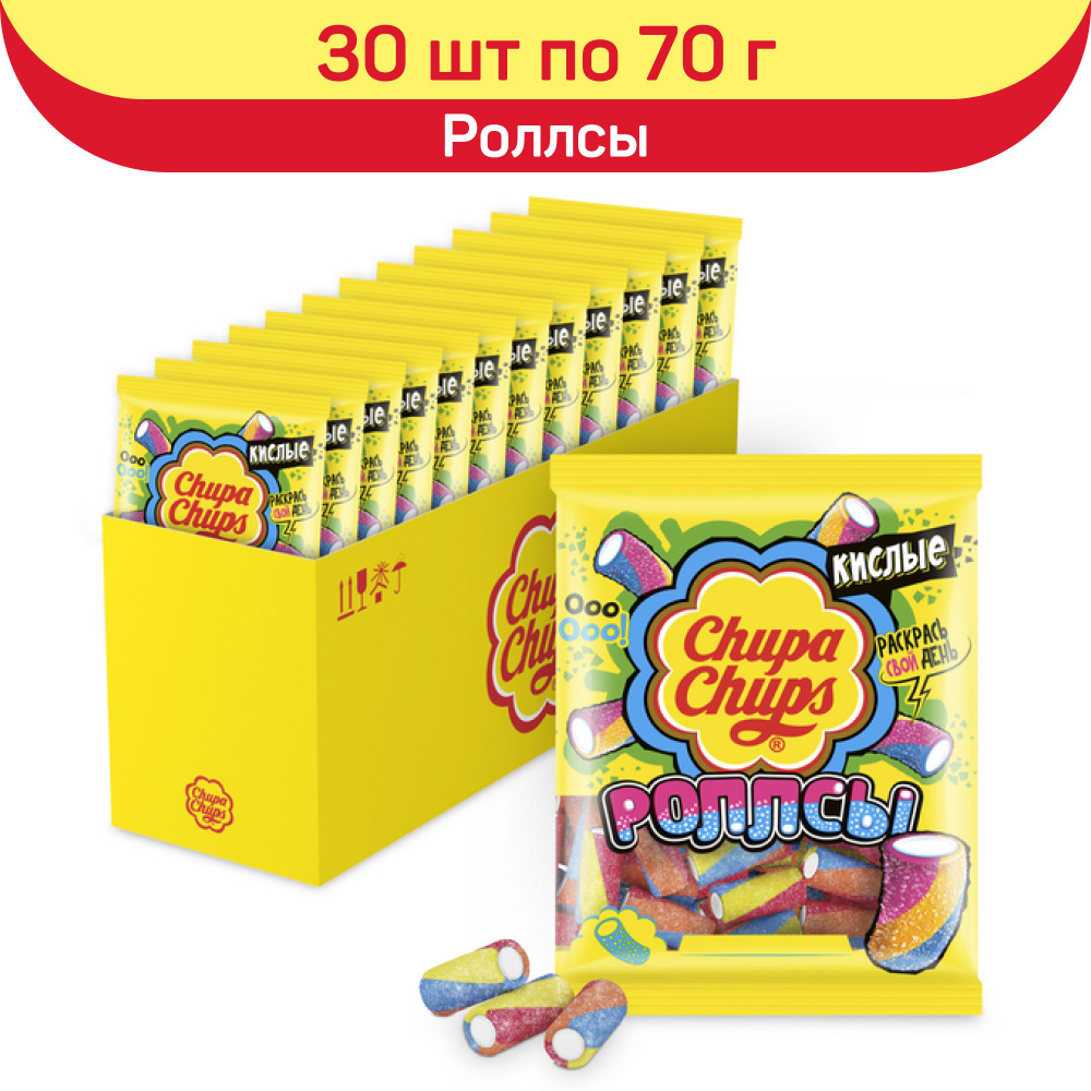 Мармелад Chupa Chups Роллсы, 30 шт по 70 г #1