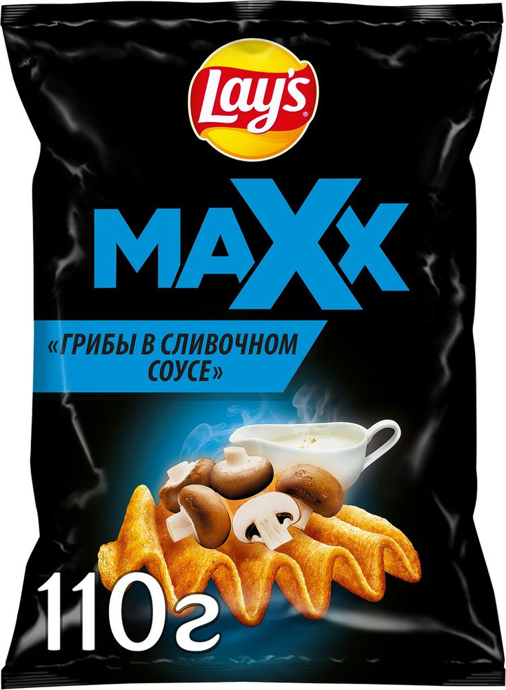 Чипсы картофельные LAY'S Max, со вкусом грибы в сливочном соусе, 110г  #1