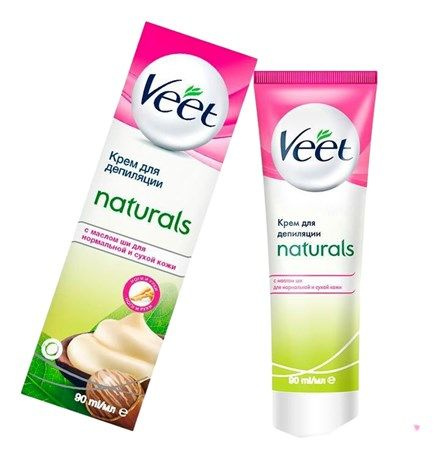 Крем для депиляции Veet Naturals с маслом ши, 90мл #1