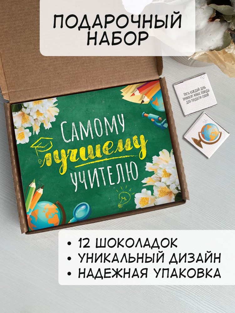 Подарочный набор Учителю на Новый год и Рождество / подарок сладостей классному руководителю женщине #1