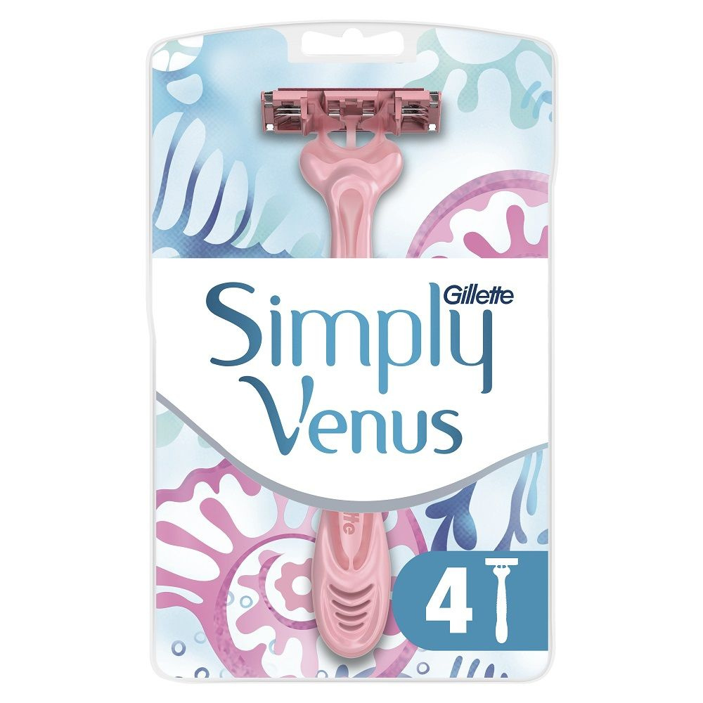 Одноразовая женская бритва Gillette Venus Simply 3, 4 шт #1